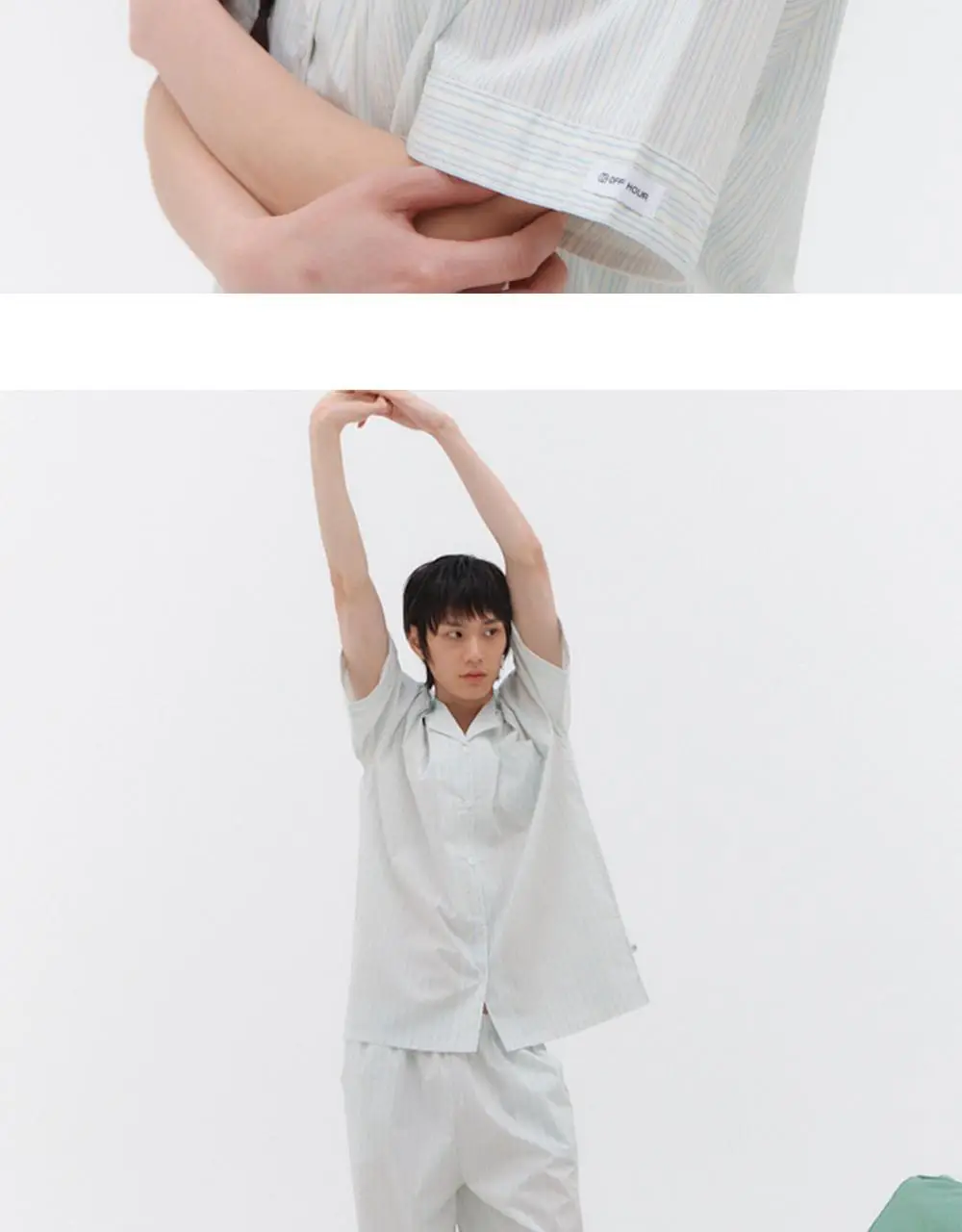 [곽민경 PICK] 오프아워 타이드리듬 치즈폼 반팔 잠옷 세트 (M / L / XL) 상세페이지 10